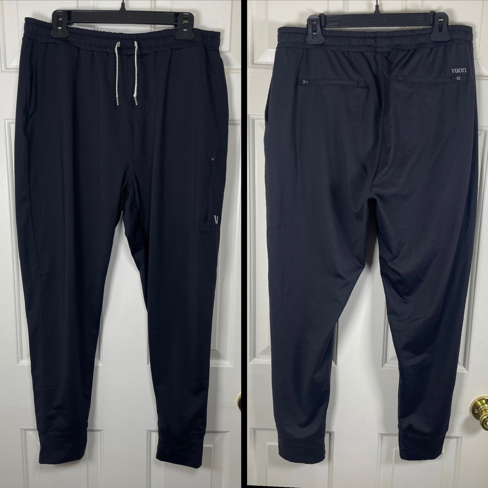 Vuori Sunday Performance Joggers Mens Black Tapered Activewear Pants XL - Picture 2 of 6
